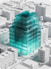 3D modern building